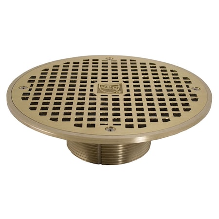 Jones Stephens 3-1/2in. IPS Metal Spud with 8in. Nickel Bronze Round Strainer D60998